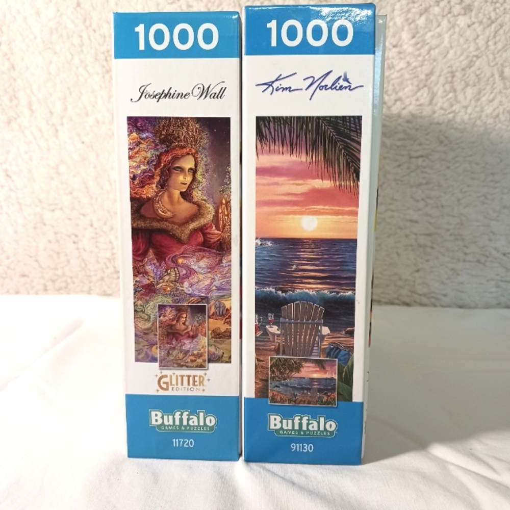 Buffalo 1000 Piece Puzzles X2 (1 Open, 1 Sealed) Josephine Wall, Kim Norlien - Picture 8 of 11